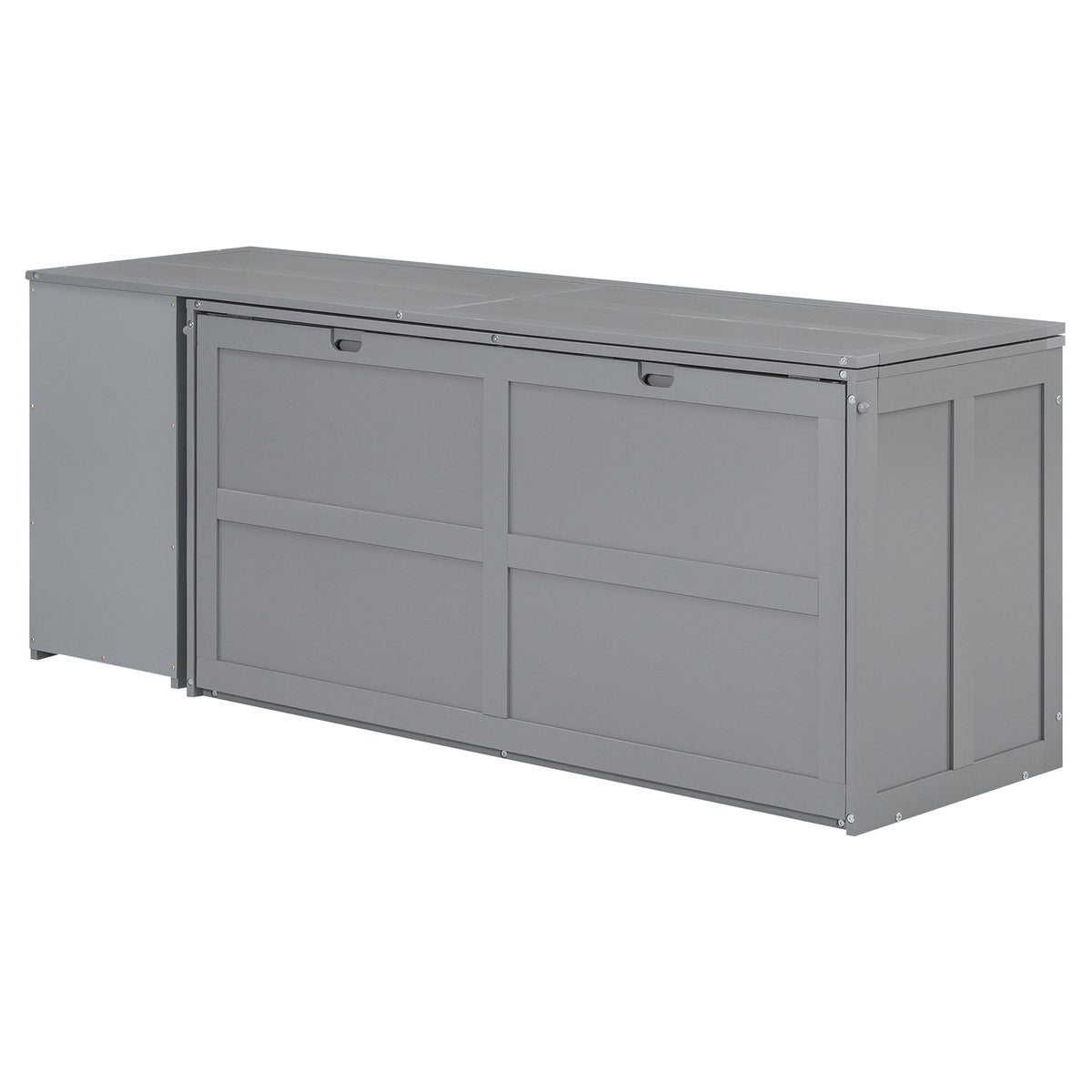 Queen Murphy Bed with Rotating Base Gray