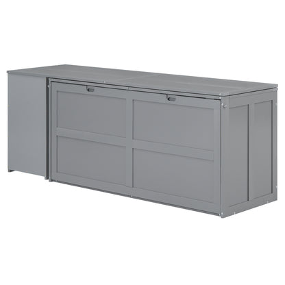 Queen Murphy Bed with Rotating Base Gray