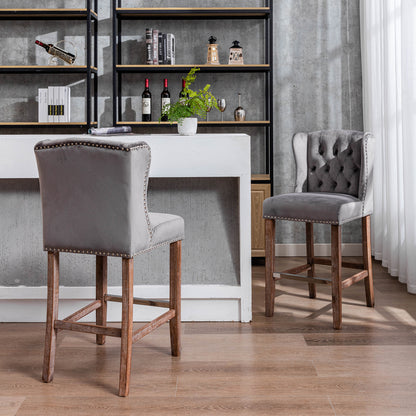 A&A Upholstered Bar Stools Set of 2