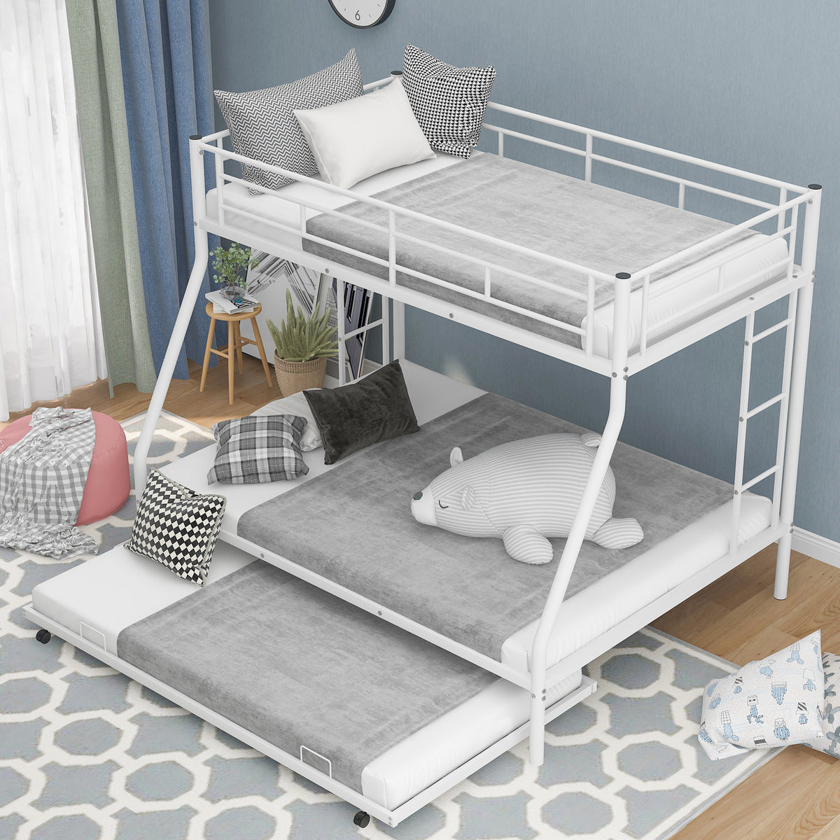 Full Bunk Bed White