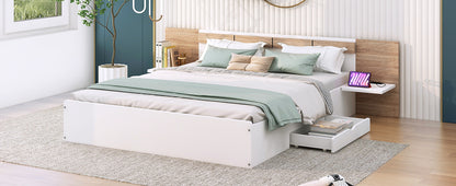 Queen Platform Bed White