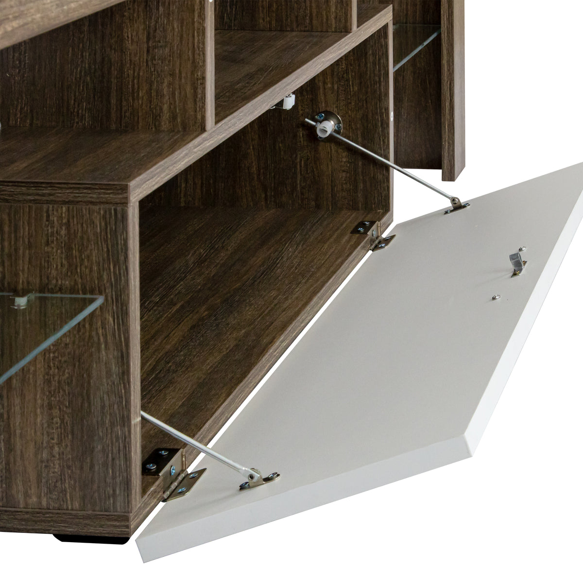 Modern Brown TV Stand with Bracket