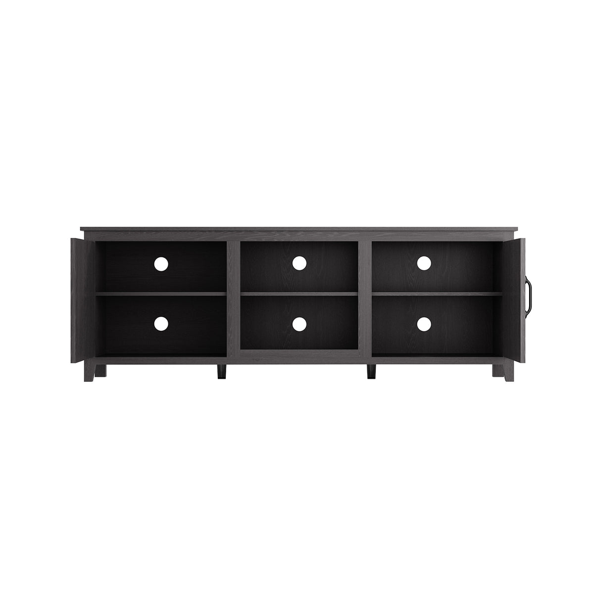 Black Media Console Cabinet