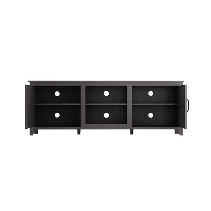 Black Media Console Cabinet