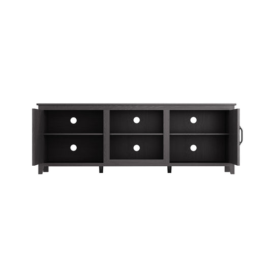 Black Media Console Cabinet