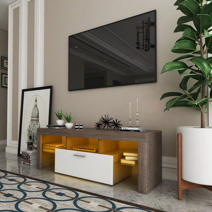 Modern Brown TV Stand with Bracket