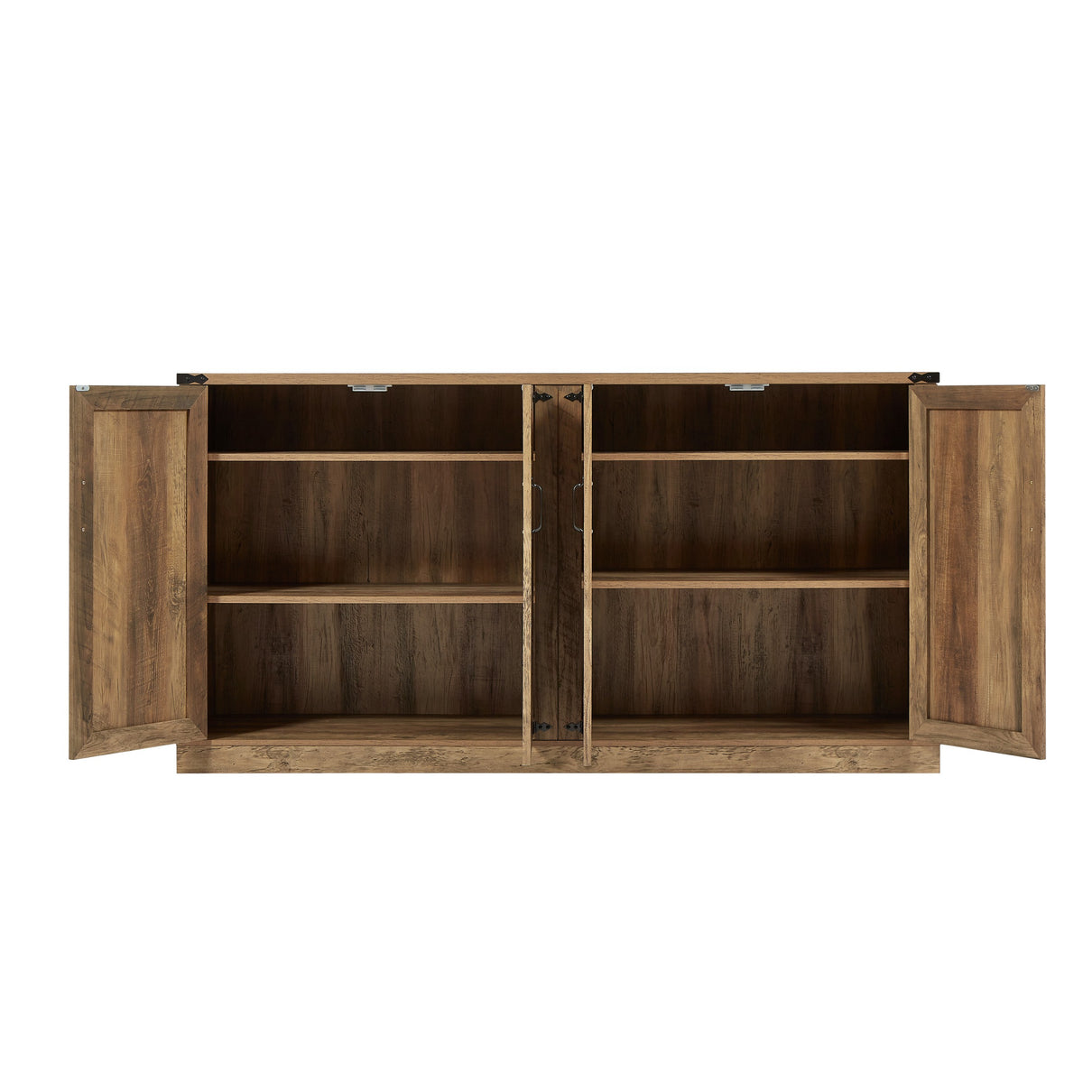 Rustic Oak 4-Door Sideboard