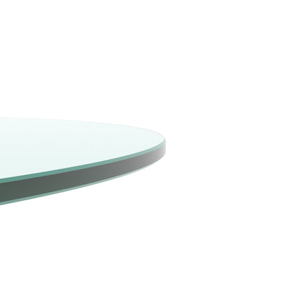 Round Tempered Glass Coffee Table – Chrome Edge