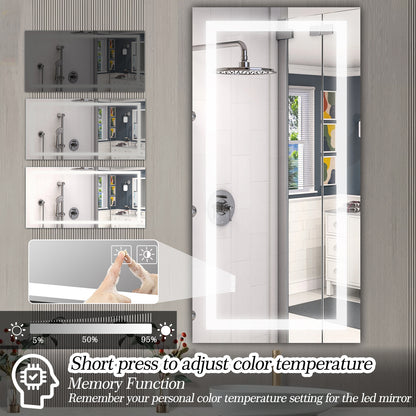 LED Bathroom Mirror 72×36 Anti-Fog