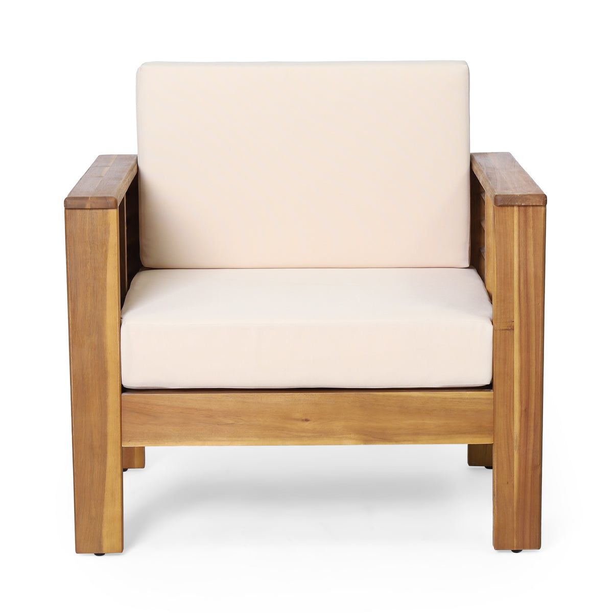 Outdoor Acacia Club Chairs (2 pcs) – Teak Beige