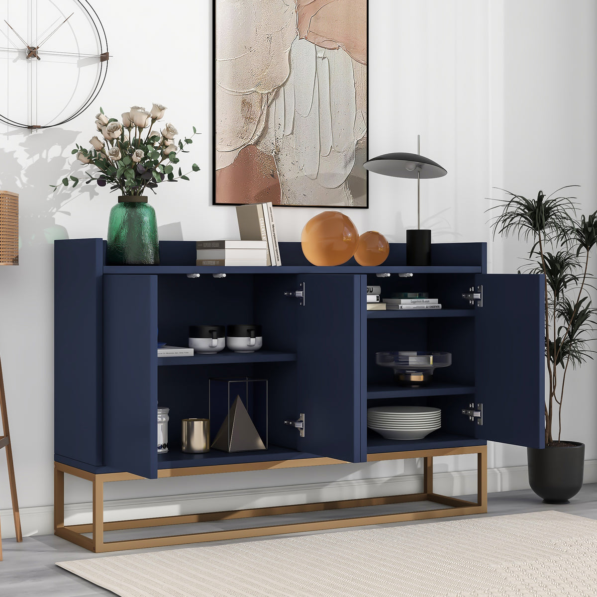 Trexm Modern Sideboard Navy