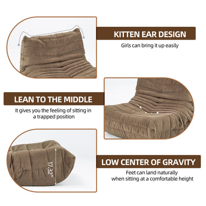 Floor Bean Bag Chair Gray