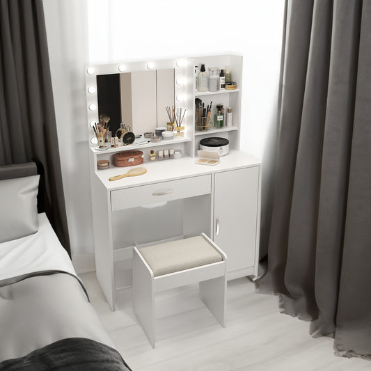 Vanity Storage Console – Tri-Light Mirror Collection