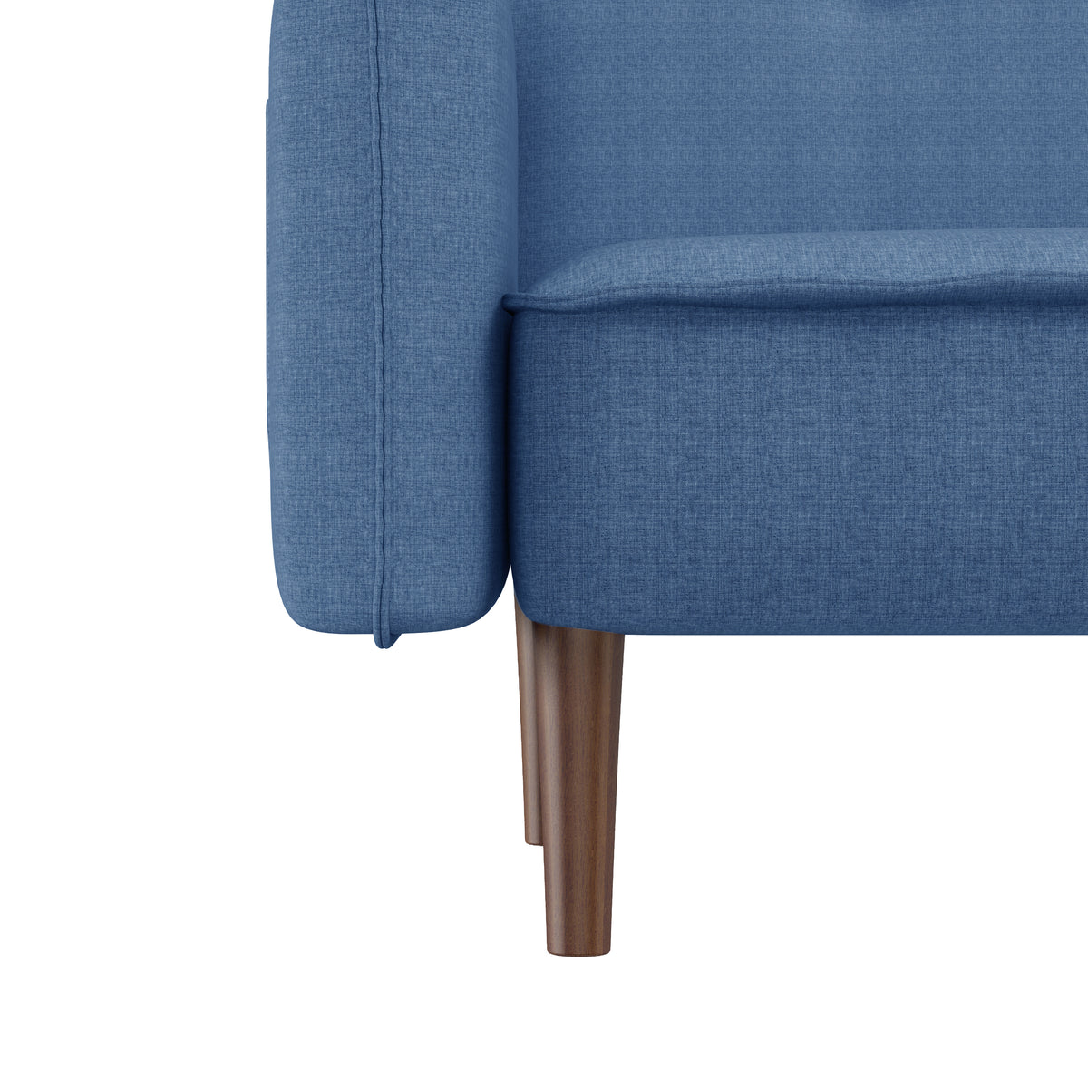 Blue Fabric Living Room Futon Sofa Bed