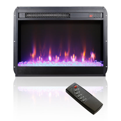 60-Inch Electric Fireplace Media Console Barnwood Finish