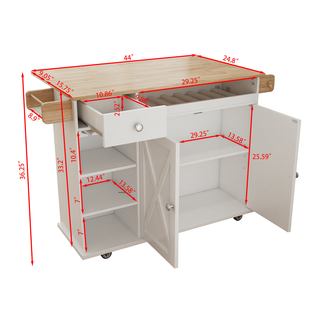 Kitchen Island Cart White Oak