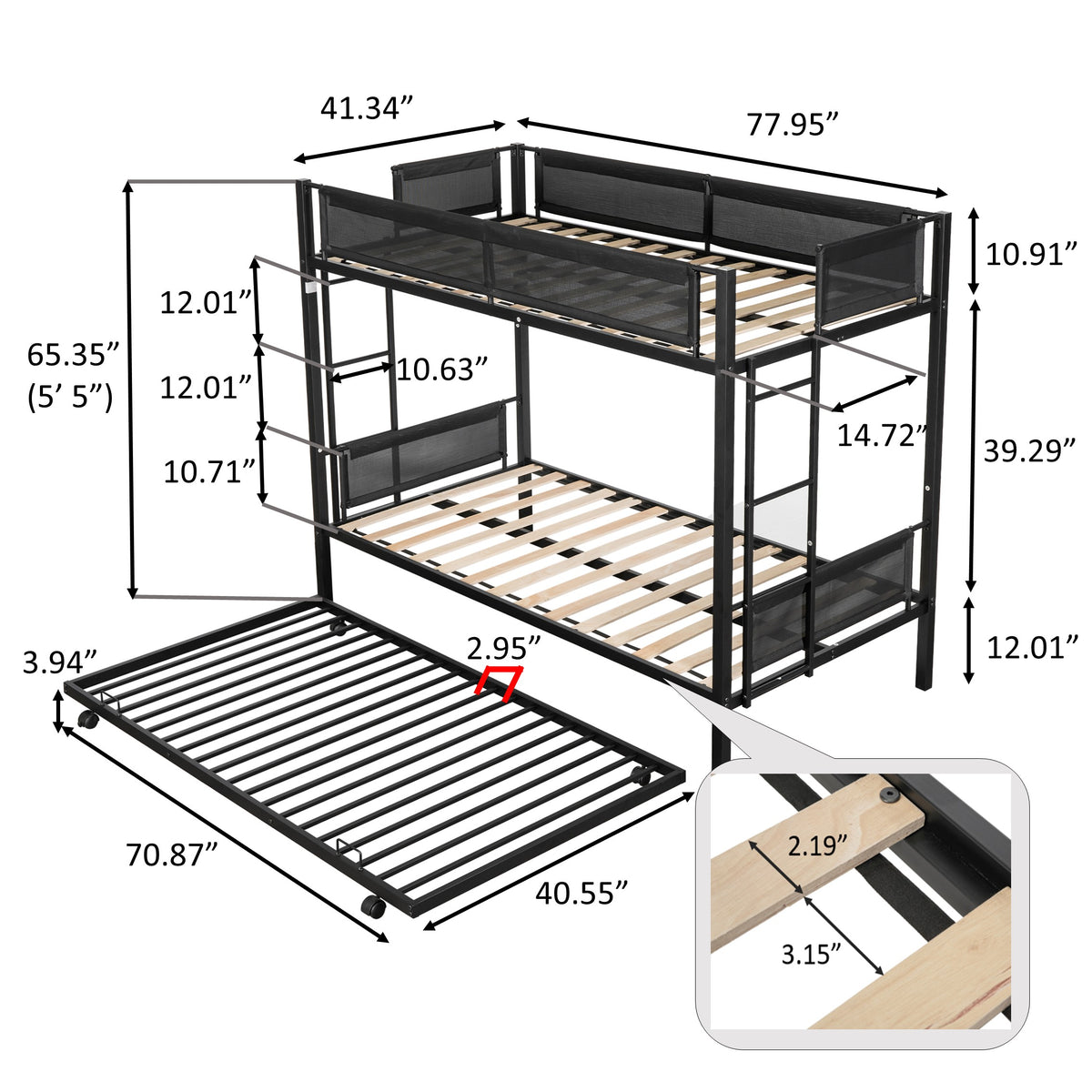 Double Metal Bed Frame Silver