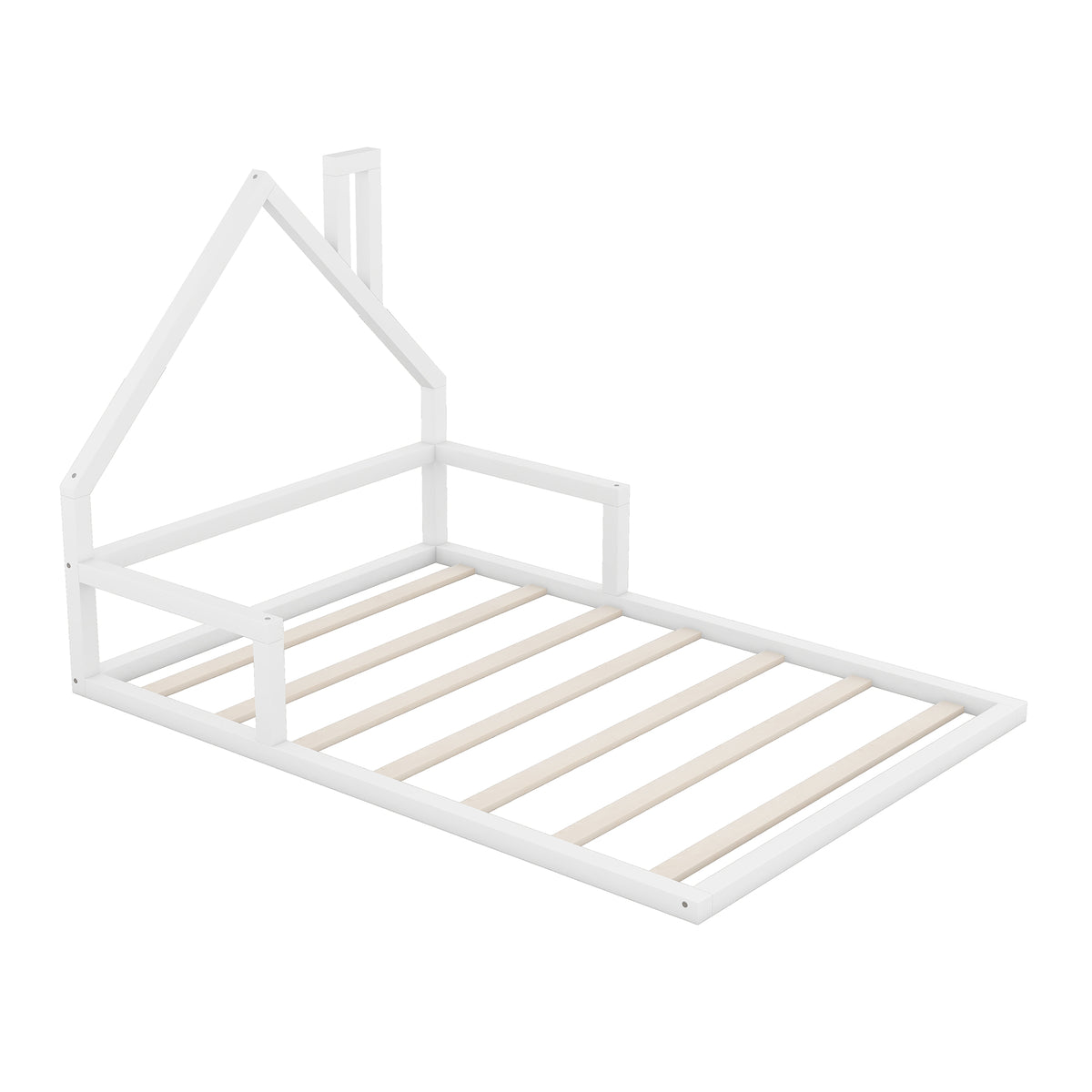 Full Platform Bed White