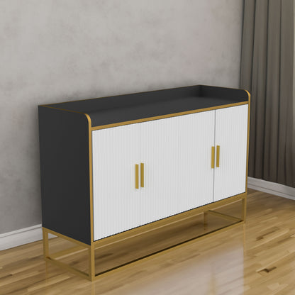 Modern Buffet Cabinet Black Gloss
