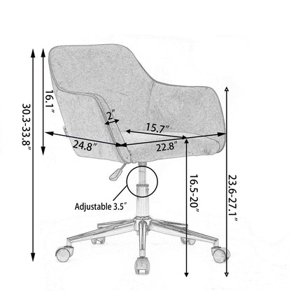 Velvet Executive Swivel Office Chair – Aqua Blue