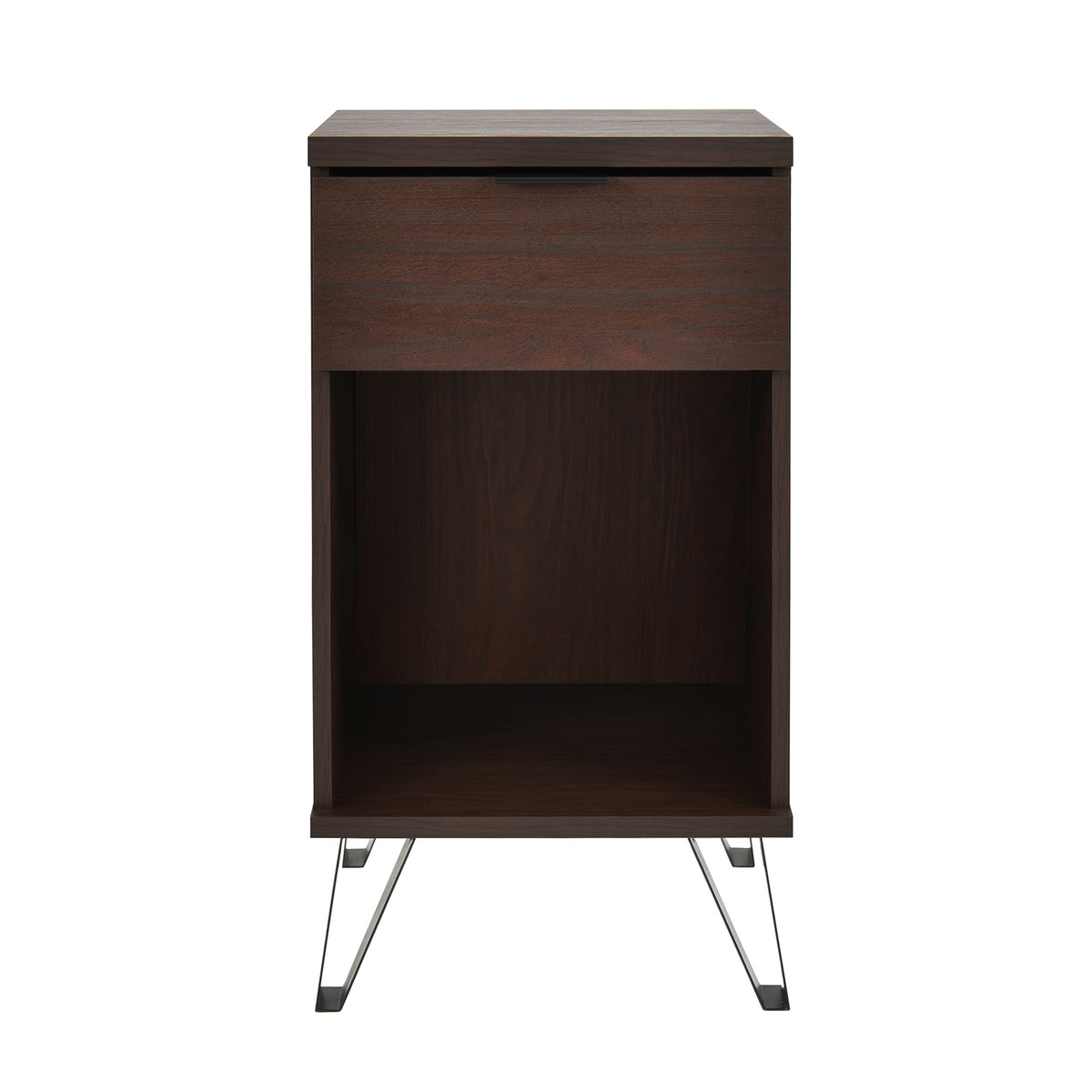 Walnut Tall End Table for Living Room