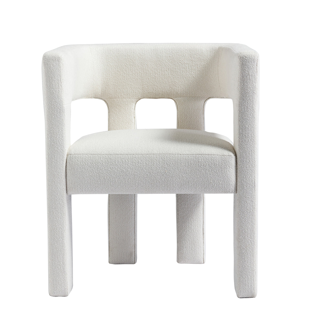 Contemporary Accent Chair Beige Upholstery