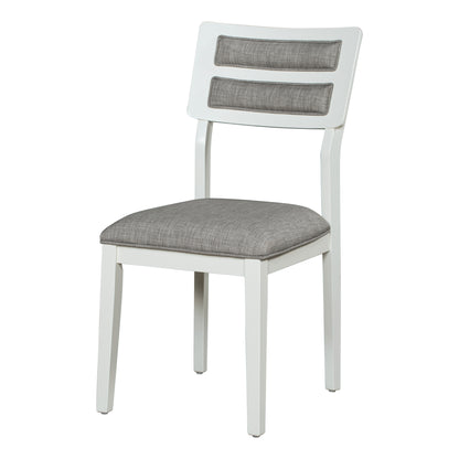 6-Piece Dining Set with Bench White and Gray