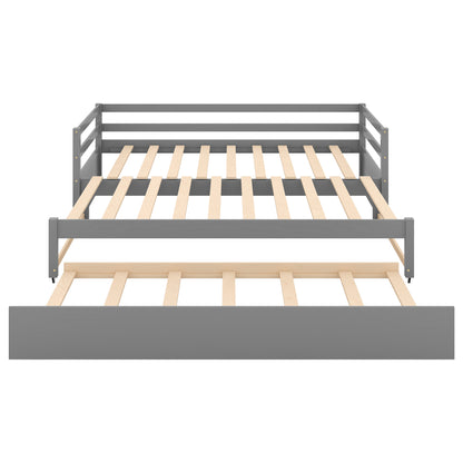 Twin or Double Trundle Daybed Gray
