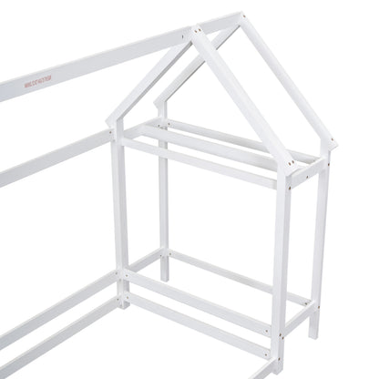 Twin House Bed White