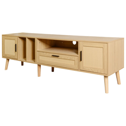 Rattan TV Console – Natural Brown