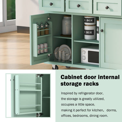 Kitchen Island Cart Mint Green