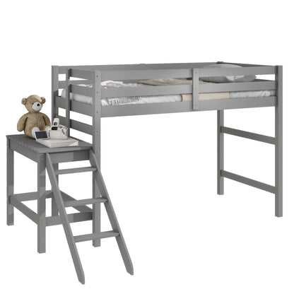 Twin Loft Bed Gray