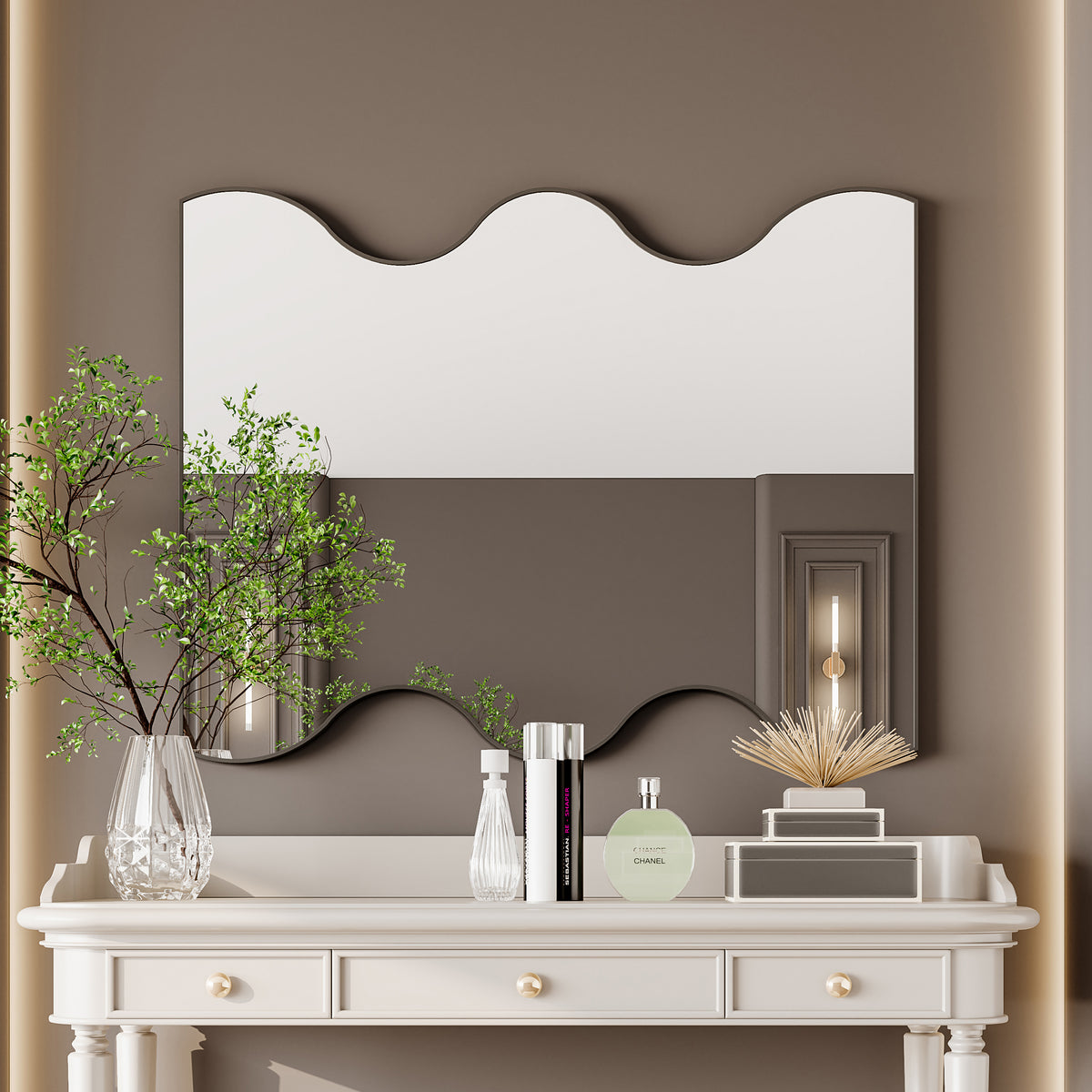 30x35” Rectangular Wall Mirror – Black Frame