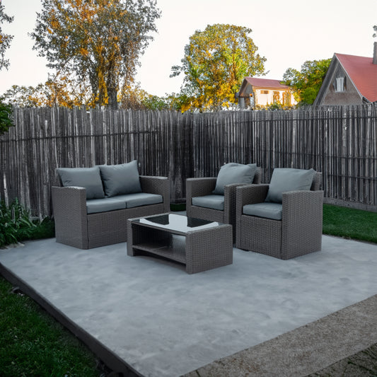 Outdoor Patio Furniture Set Gray