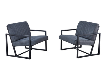 Grey Steel Armchair – Modern Dining
