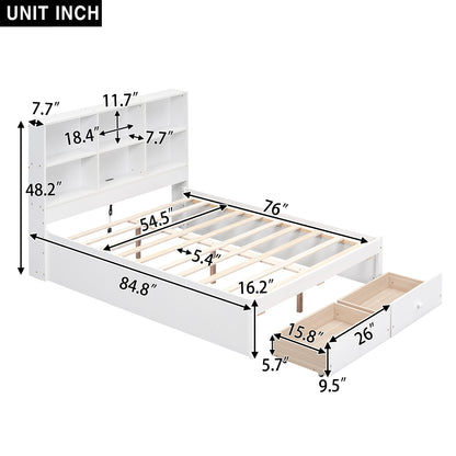 Full Storage Bed White