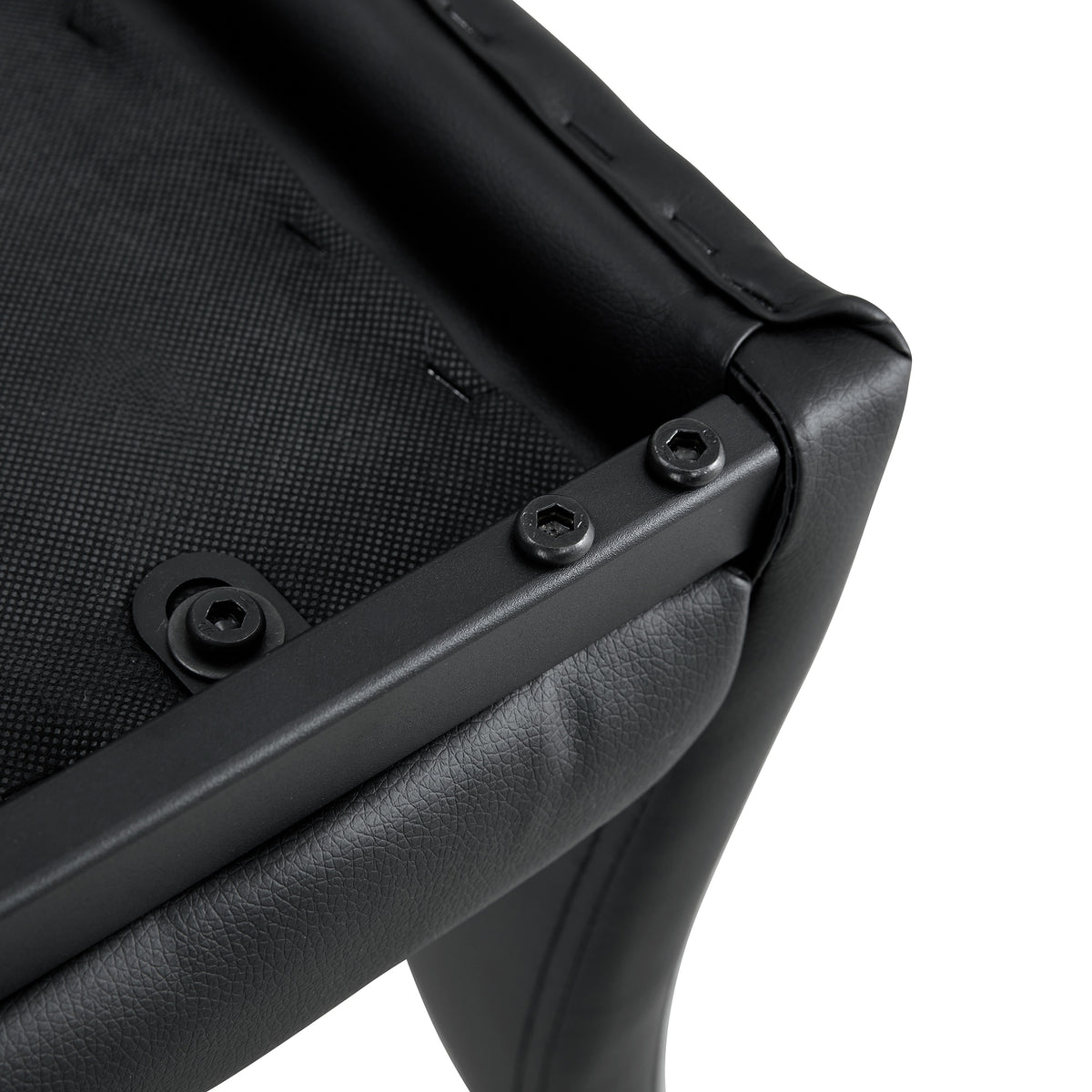 Black PU Counter Stool Set (2 pcs)