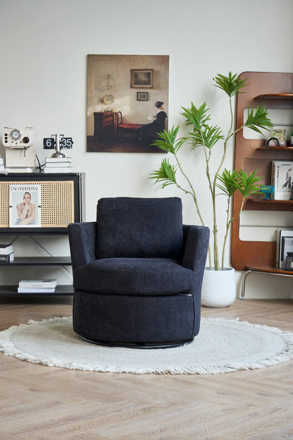 Rotating Club Chair Black