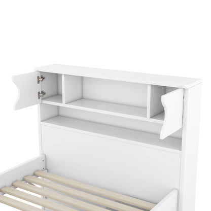 Twin Captain Platform Bed White