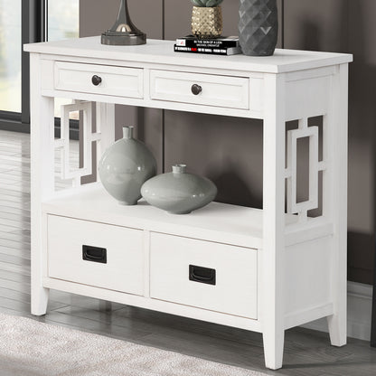 Farmhouse Console Table Antique White