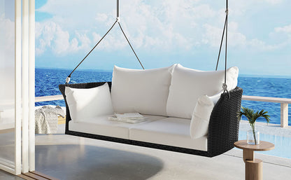Rattan Hanging Swing Chair Black