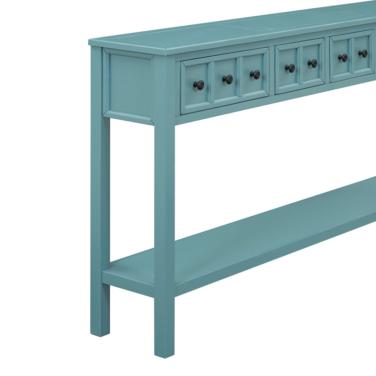 Rustic Turquoise Entryway Console Table – 60”