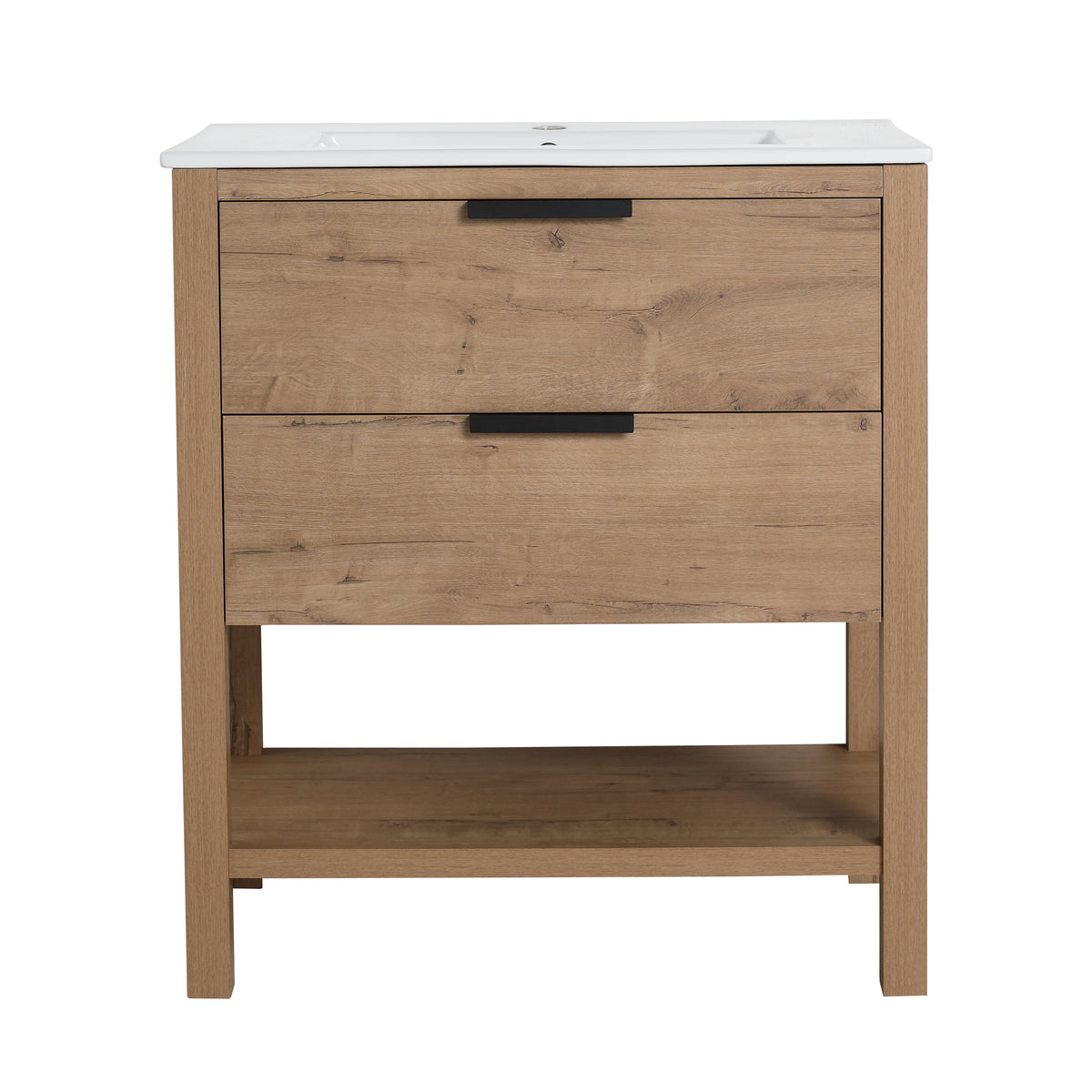 30-Inch Vanity with 2 Drawers White Finish