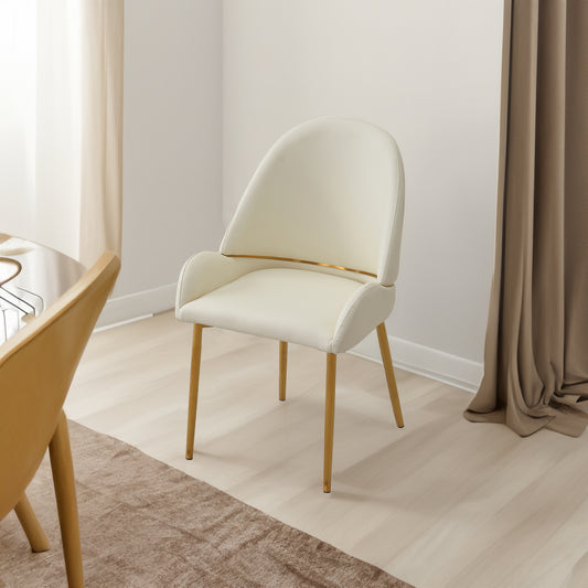 PU Dining Chairs Beige