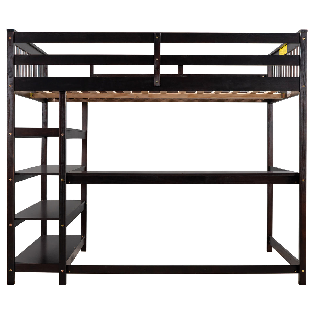 Full Loft Bed with Storage Espresso