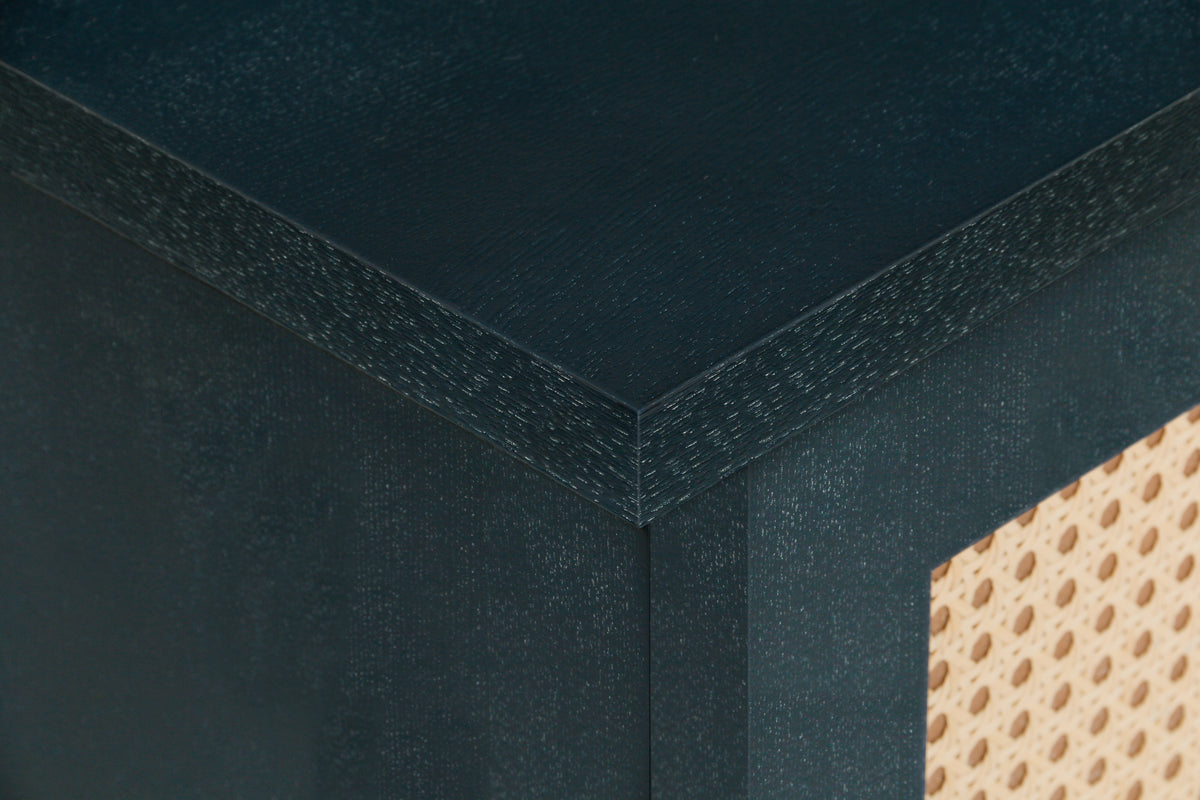 Rattan Sideboard Cabinet – Blue