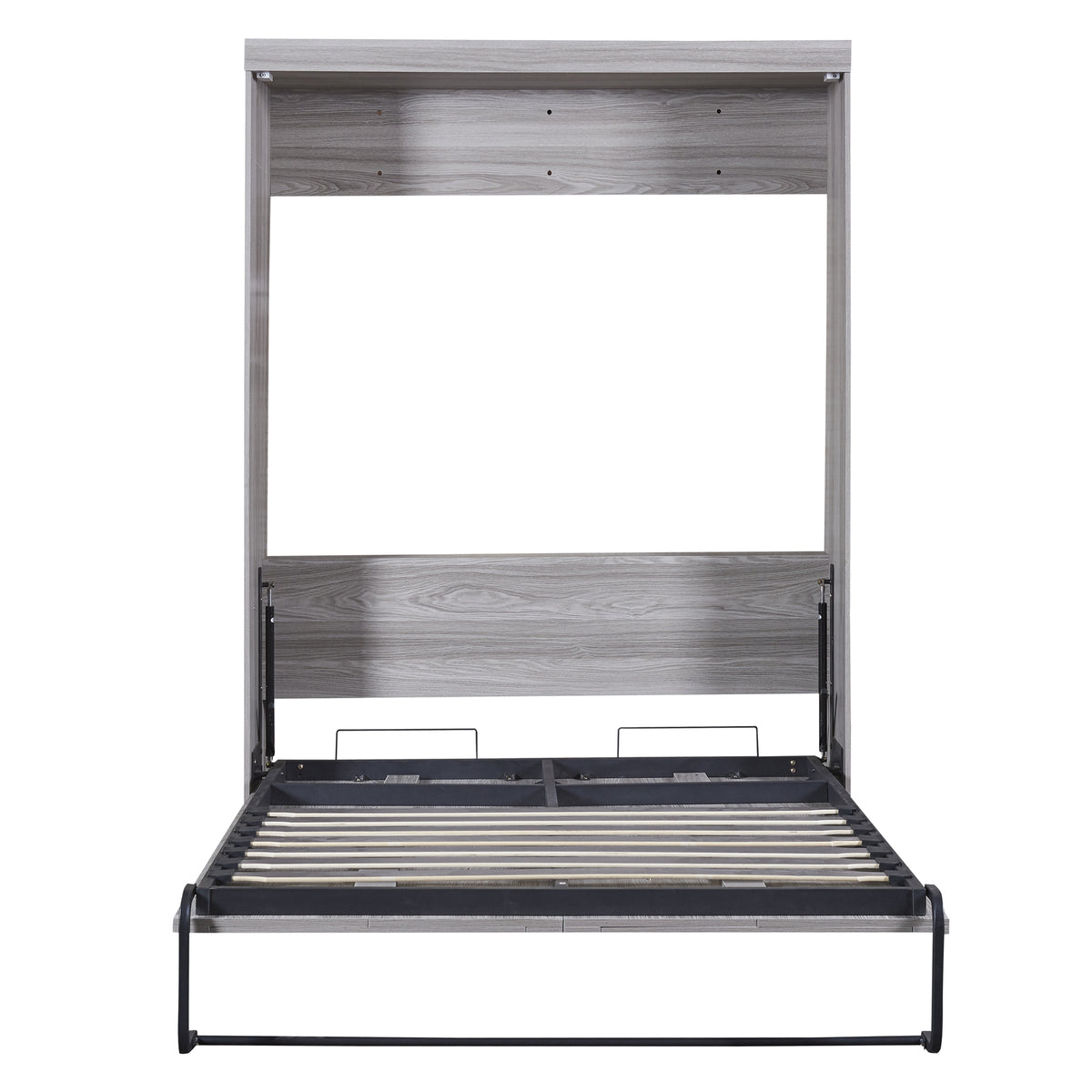 Full Murphy Bed Foldable Design Gray Finish