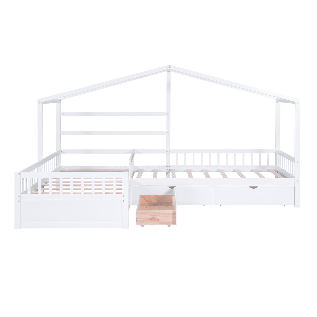 Twin House Bed White
