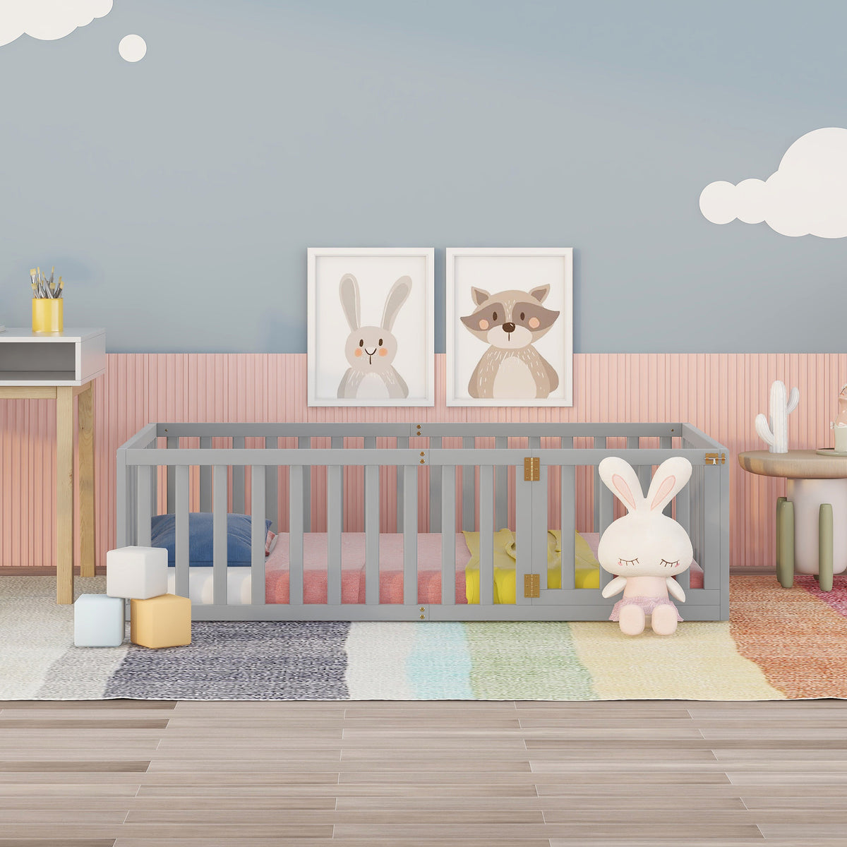 Twin Wood Daybed Gray