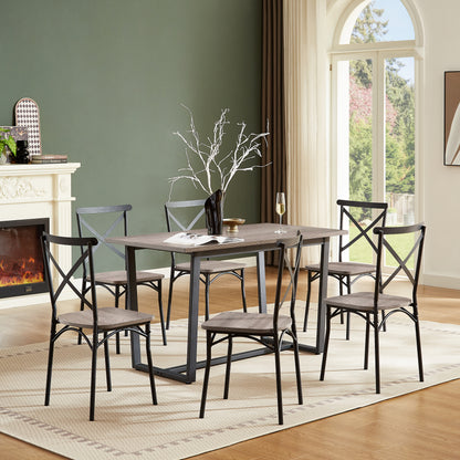 7-Piece Dining Set with Modern Chairs